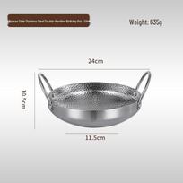 Korean Stainless Steel Seafood Spicy Hot Pot with Lobster Plate gray