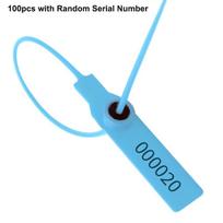 100Pcs Anti-Theft Wire Seals 28Cm Label Anti-Counterfeiting Tag With Number Disposable Plastic Seals Self-Locking