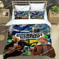Singer Ed Sheeran Printed Bedding Sets Exquisite Supplies Set Duvet Cover Bed Comforter Set Bedding Set Luxury Birthday Gift EU Single 135*200cm/53x79in 3pcs white
