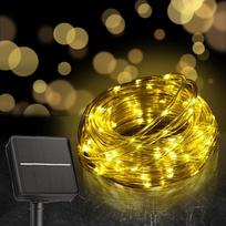 Waterproof Solar LED Tube String Lights brown