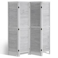 VEVOR Wood Room Divider, 4 Panel Folding Privacy Screen, 66.9 Inches Tall Indoor Wooden Partition, Portable Decoration Screen, for Room Separation 170 x 40 x 7.8 cm