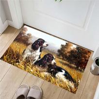 Cavalier King Charles Spaniel Doormat, Non-Slip Floor Mat with Sleeping Puppies Print, Indoor Entrance Rug for Dog Lovers 40x60cm( 15x23in )