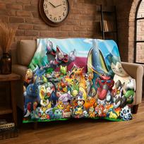 Mielas Pokemonas Pikaču Animacinis Flanelinis Antklodė Minkštas Šiltas Mėtomasis Antklodė Miegamajam Svetainei Lovai Kelionei Stovyklavimui Iškylai Vaikui 100x150cm