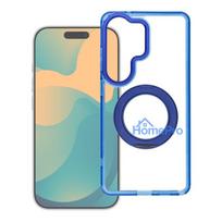 Case for Samsung S26 Frame Circle Stand compatible with MagSafe navy blue
