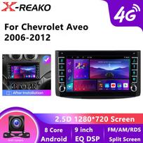 2Din Android Car Stereo 4G wifi Carplay For Chevrolet Aveo 2006-2012 Android Auto Wireless 8Core Bluetooth Video Multimedia Play 8 core 4GB+64GB black