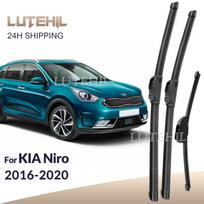 For KIA Niro 2016-2020 2017 2018 2019 Wiper Front & Rear Wiper Blades Windshield Windscreen Window Brushes 26 +16 +13 3PCS blue