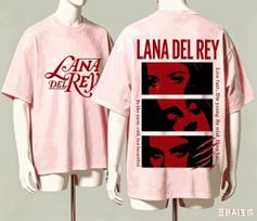 Lana Del Rey Marškinėliai Gerbėjų Dovanai Unisex Unisex Harajuku Oversized Unisex Trumpomis Rankovėmis Streetwear Aukštos Kokybės Poroms Retro Poroms L black
