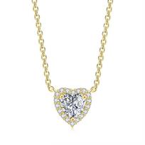 ZHOUYANG Heart Necklace For Women Cubic Zirconia Rose Gold Neck Pendants Choker Chains Jewelry Female N317
