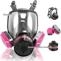 Full Face Gas Mask for Spray Painting, Pesticide, Dust Protection, Compatible with 40mm Filter Cartridge gray