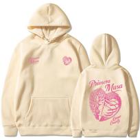 Omar Courtz Primera Musa Hoodie Vintage Long Sleeve Hooded Sweatshirt Harajuku Unisex Streetwear Pullover for Music Lovers Autumn Winter Wear XXXL beige