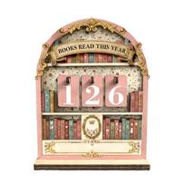 Knygų skaitymo šiais metais skaičiuoklis Medinis ženklas Skaitymo sekiklis knygų lentynai namų bibliotekos dekoravimui Knygų mylėtojo dovana bibliotekininkui skaitytojui mokytojui F