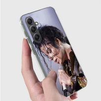 Michael Jackson legendinio dainininko dėklas telefonui Samsung A16 A26 A36 A56 A17 A37 A57 A07 A06 A02S A03 A04S A05S Galaxy Note 20 10 Samsung A05S gray