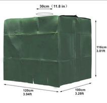 IBC Tote Cover For Water Tank 275 Gallon Green IBC Tank Cover Dustproof 1000L 800L 600L 300L 210D Oxford Fabric Protective Cover 1000L L120W100H116CM žalia