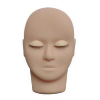 Lash Mannequin Head Simulated with Removable Eyelids Multifunctional False Eyelash Extensions Practice Head Model Make Up Supply gray