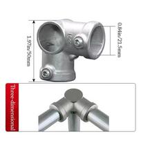1/2''/3/4'' Rėmo tvirtinimo detalės Fiksuotas sagtis Apvalus vamzdžio jungiklis Plieninio vamzdžio lentyna 1/2''-C