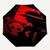 1pc Monkey D Luffy Automatic Open Close Umbrella  Windproof Canopy, Automatic Open Close Button10172 red
