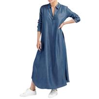 Women's Fashion Casual Color Denim Dress XXL