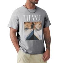 Titanic T Shirts Unisex Black Leonardo DiCaprio Kate Winslet Tee Vintage TShirts Mens Womens Throwback Homage T-Shirt Funny Gift XXXXL beige