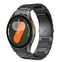 Titano lydinio dirželis Samsung Galaxy Watch 7 44mm 40mm/6 Classic 47mm 43mm/5 Pro 45mm Be tarpo apyrankė Galaxy Watch 6 5 4 Galaxy Watch 7 44mm juoda