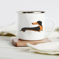 Kelioninė kavos puodelis Juokingas takso printas Kūrybingas emalinis puodelis Draugams Termosinis kavos puodelis nešiotis Originalūs puodeliai Cupshe puodeliai Arbatos 360ML white