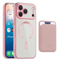 For iPhone 11 12 13 14 15 16 17 Pro Max Air 16E 16 Plus Wireless Charging Phone Case Luxury Magnetic Card Bag Protective Cover iPhone17 Pro Max gray