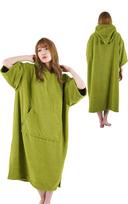 Y's ONE Surf Poncho, Supervised by Surf Instructor, Surfing Changing Towel Poncho, Sauna Poncho for Men and Women (Olive) alyvuogės