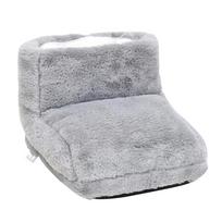 USB Electric Foot Heater Household Foot Warmer Slipper Comfort Plush Suede Foot Cover Feet Heating Pad For Home Bedroom Sleeping gray