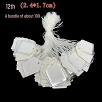 Handwritten Blank Jewelry Price Tags & Hang Labels gray