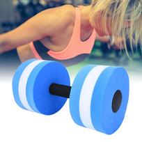 Eco Friendly Roundness Foam Water Floating Dumbbell Fitness Equipment(blue white ) blue