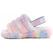 UGG Fluff Yeah Slide Cali Collage Women's 1120070-PSTR 36 white