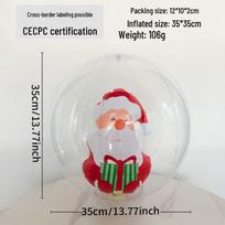 Ekologiškas PVC pripučiamas kalėdinis kamuolys: Vidaus/Lauko Šventinė Dekoracija su Animacinių Filmų Dizainu Inflated 66*48CM white