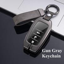 Metalinis automobilio raktų dangtelio dėklo laikiklio krepšys, skirtas Toyota Hilux Fortuner Land Cruiser Camry Coralla Crown RAV4 Highland Innova Yaris Avensis Aygo CHR C-HR Altis A Style pilka spalva
