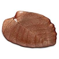 Stiklinis padėklas 28x25x2 cm vario spalvos, širdies ir lapo forma – EMMA, 28 x 25 x 2 cm