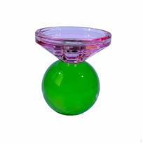 Crystal Candle Holder, Vibrant Geometric Design, Wedding Centerpiece, Gift Box gray