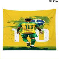 Neymar Wall Tapestry Aesthetic Wall Hanging Printed Fabric Blanket Decorative Tapestries for Bedroom Living Room Home Decor 100cm x 150cm white