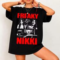 Freaky Nikki Obsession 2026 Inspired Shirt Horror Romance Movie Tee Summer New Men's and Women's Cotton Breathable T shirt Y2K L black