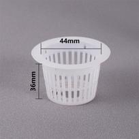 30Pcs Hydroponics Mesh Nursery Cup and Sponge Round/Square Soilless Flower Vegetable Celery Leek  Starting UV Resistant Net Cups gray