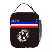 Kylian Mbappe Insulated Lunch Bags Waterproof Picnic Bags Thermal Cooler Lunch Box Lunch Tote for Woman Work Kids School 26x21x11CM smėlis
