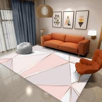 Living Room Geometric Carpet Rug Bedroom Bedside Rugs Home Sofa Table Decor Mat 100 * 160cm gray