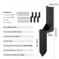 Tvoros stulpo tvirtinimo remonto rinkinys, 598x97x155 mm, plienas