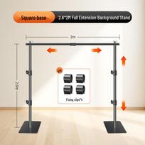 OLOEY Photography Backdrop Stand with Square Invisible Base white