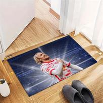 RB Leipzig Football Team Doormat, Soccer Club Logo Non-Slip Floor Mat 40x60cm( 15x23in ) beige