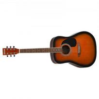 Akustinės gitaros pradedančiųjų rinkinys, 1030x398x120 mm, saulėlydžio spalva, eglės mediena