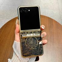 Transparent Electroplated PC Case Motorola Razr 70 Ultra 60U 50U Foldable Phone Full Coverage Shockproof Cover 50-60-70
