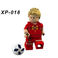 Futbolo sporto žvaigždės modelis 4,5 cm Plytų serijos personažai Mini veiksmo figūrėlė Statybiniai blokeliai Vaikų žaislai Švietimui Dovanos red