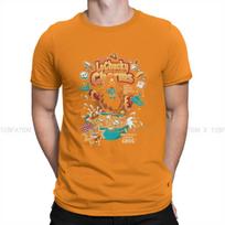 Monkey Island Game LeChuck Elaine Guybrush Fabric TShirt Charms  Classic T Shirt Homme Men Tee Shirt Printing 3XL brown