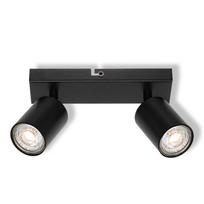 Šviestuvas nukreipiamasis Osram Plate, GU10, 2 x 6 W, juoda sp. / juoda sp.