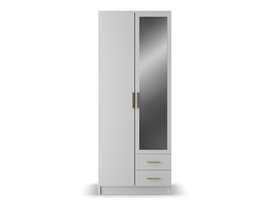 Spinta ADRK Arvio 80, balta sp., 52.1 cm x 80 cm x 206.6 cm, su veidrodžiu