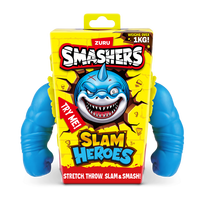 Žaislinė figūrėlė Zuru Smashers Slam Heroes Shark, 18 cm, mėlyna sp.