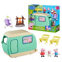 Figūrėlių rinkinys, su priedais Hasbro Peppa Pig Three Little Piggies Caravan, 9 vnt., įvairių spalvų